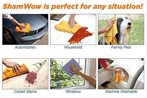 ShamWow The Original Super Absorbent Multi-Purpose Cleaning Shammy Towel Cloth