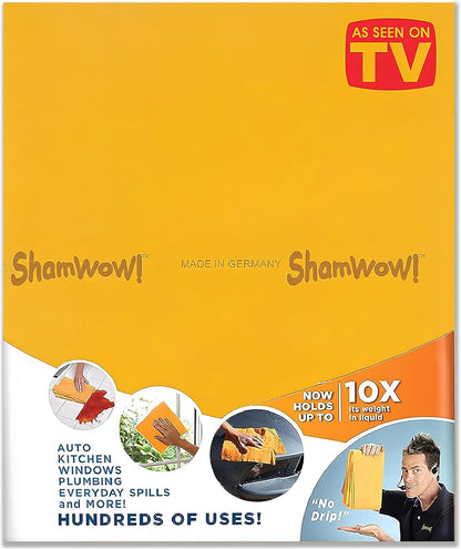 ShamWow The Original Super Absorbent Multi-Purpose Cleaning Shammy Towel Cloth